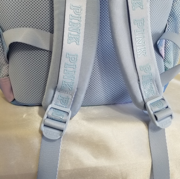 PINK Victoria's Secret Tie Dye Collegiate Backpack Bag Logo Full Size New - Picture 12 of 16